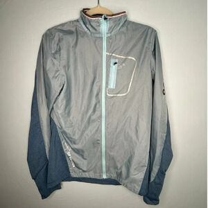 2117 of Sweden Eco Multi-Sport Full-Zip Jacket Size 40 Windbreaker Blue Stretch